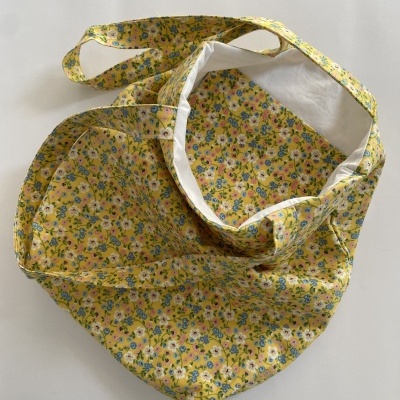 TOTE BAG AMARELO COM FLORES