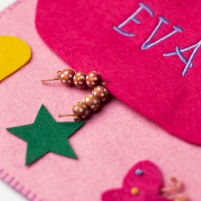 CARTEIRA DE FELTRO ''EVA''