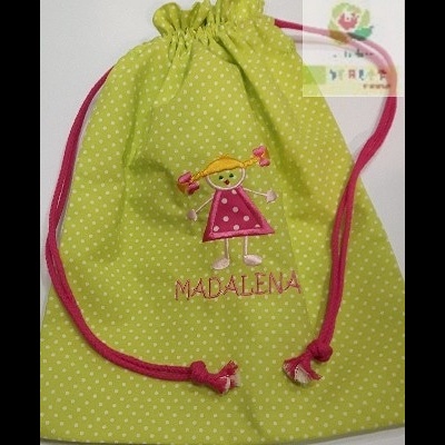 SACO DE TECIDO ROSA SHOCKING