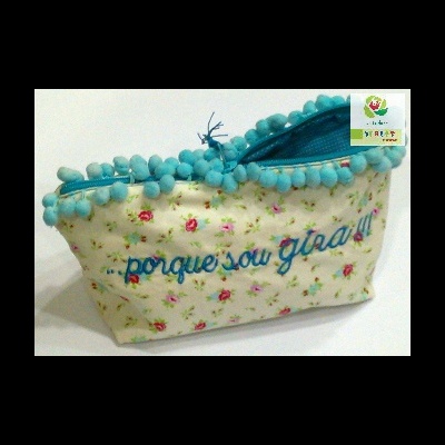 Nécessaire tecido plastificado borboletas