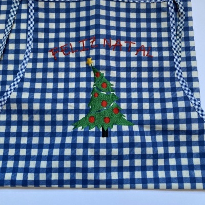 AVENTAL PLASTIFICADO ''ÁRVORE DE NATAL''