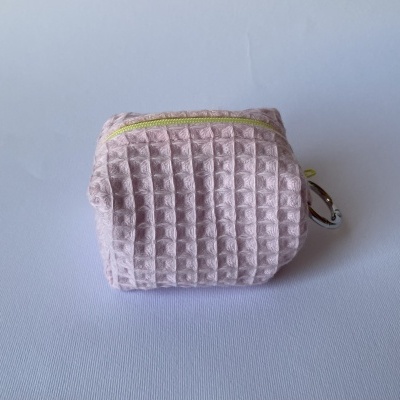 BOLSA PORTA-CHAVES WAFFLE ROSA