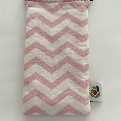 BOLSA PARA ÓCULOS ROSA/BRANCO