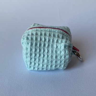 BOLSA PORTA-CHAVES WAFFLE AZUL