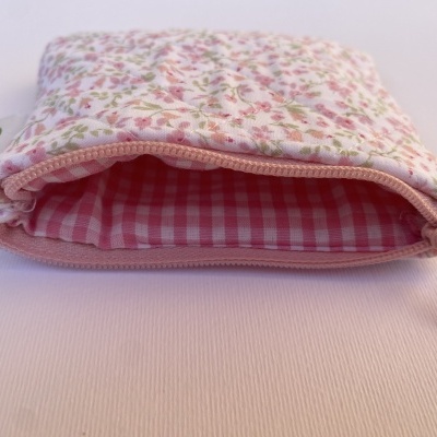 BOLSINHA FLORAL ROSA