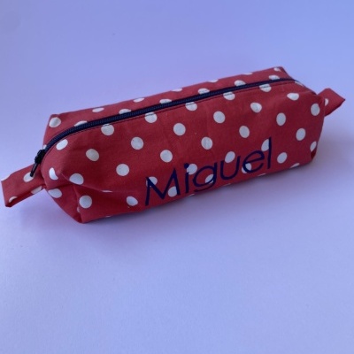 Estojo tecido cinzento c/ cornucópias