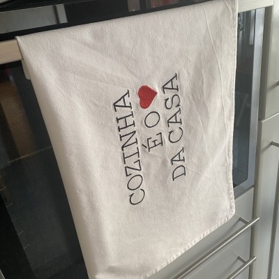 PANO DA LOIÇA ''COZINHA É O CORAÇÃO DA CASA''