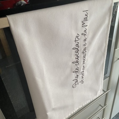 PANO DA LOIÇA ''BOLO DE CHOCOLATE A MELHOR RECEITA É A DA MÃE''