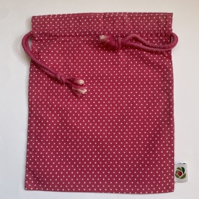 SACO DE TECIDO ROSA SHOCKING