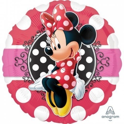 Balao minnie vermelho bolas