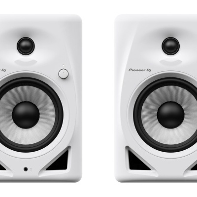Par de colunas de monitor de áudio Pioneer DJ brancas