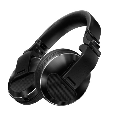 Headphones Pioneer DJ HDJ-X10 pretos com almofadas em couro e detalhes metálicos