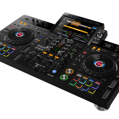 Mesa de mistura DJ Pioneer DJ-1000 com ecrã digital e botões coloridos