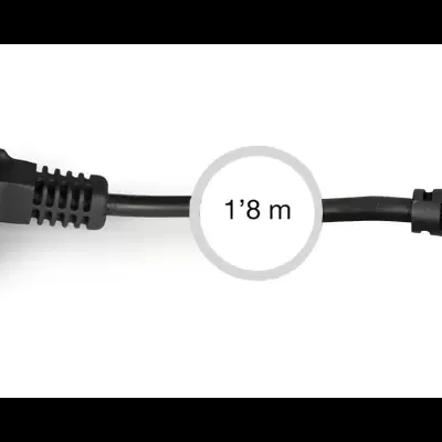 SR-423 Cable alimentación CA Schuko macho a IEC 60320 C15 hembra 90° FONESTAR