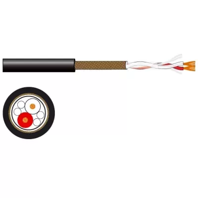 CA-90-NE Rollo de cable micrófono/línea de 2 conductores FONESTAR