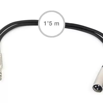 SM-681 Cable señal de audio 2 Jack 6'3 mm estéreo macho a 2 XLR macho FONESTAR