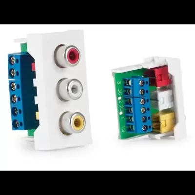 WP-43R ½ panel de conexión 3 x RCA FONESTAR