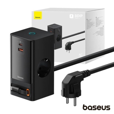Estação de Carregamento 2x Schuko 1x USB-A 2x USB-C 65W 1.5m