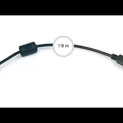 7843 Cable USB A macho a mini USB B 5 pines macho con ferrita supresora de interferencia FONESTAR