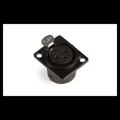 SM-554 Conector de audio XLR hembra con sujeción a chasis y panel para rack 19'' FONESTAR