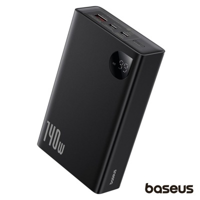 Powerbank 24000mAh PD QC 3.0 140W Preto Adaman BASEUS