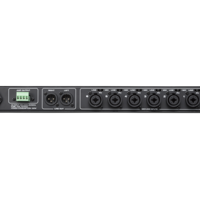 Rane RM6 - 6-Channel Mixer with Single-Channel 120W Power Amplifier