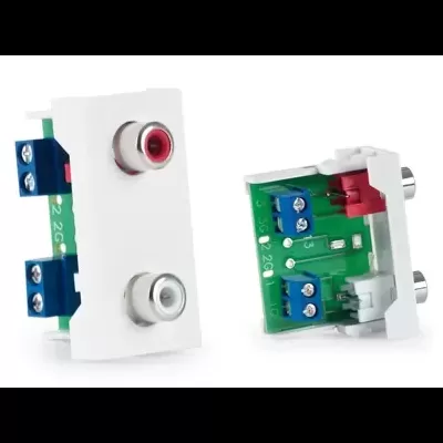 WP-42R ½ panel de conexión 2 conectores RCA FONESTAR