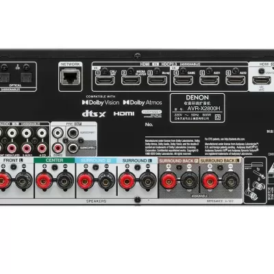 DENON AVR-X2800H - Receiver AV 7.2 com Bluetooth e HEOS Integrado