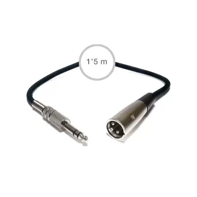 SM-679 Cable señal de audio Jack 6'3 mm estéreo macho a XLR macho FONESTAR