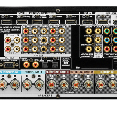 DENON AVC-X6700H - Amplificador AV 11.2 com Bluetooth e HEOS Integrado em SILVER