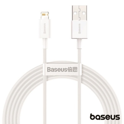 Cabo USB-A Macho / Lightning 2m Branco Superior BASEUS