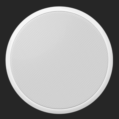 Coluna de teto redonda branca com grelha perfurada