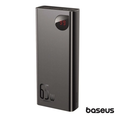 Powerbank 20000mAh PD QC 65W Preto Adaman BASEUS
