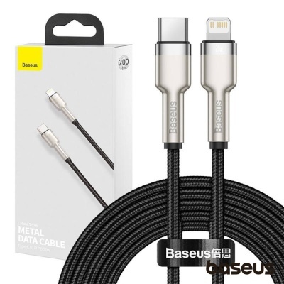 Cabo USB-C Macho P/ Lightning Macho PD 20W 2m Cafule BASEUS