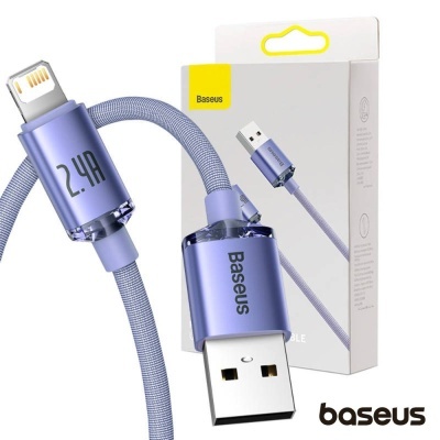 Cabo USB-A / Lightning Macho Crystal Shine 1.2m BASEUS