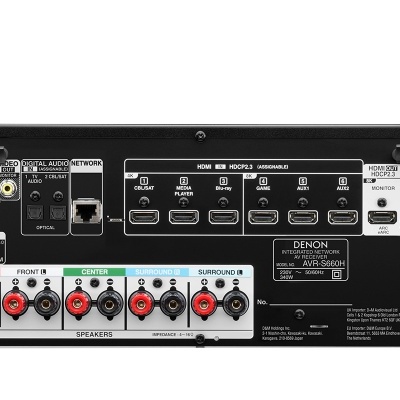 DENON AVR-S660H - Receiver AV 5.2 C/ Bluetooth e HEOS Integrado