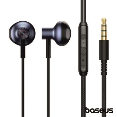 Auscultadores Stereo Encok C/ Mic Azul BASEUS