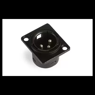 SM-553 Conector de audio XLR macho con sujeción a chasis y panel para rack 19'' FONESTAR