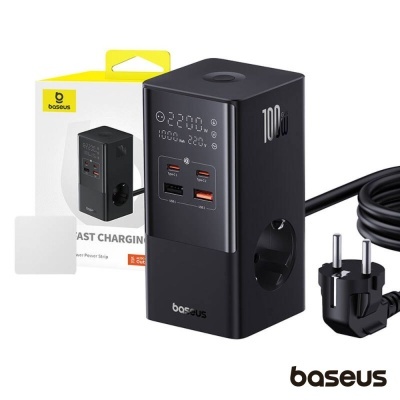 Estação de Carregamento 2x Schuko 2x USB-A 2x USB-C 100W