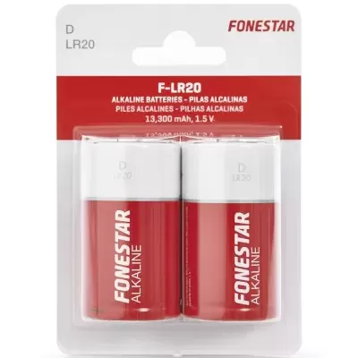 F-LR20 Pilhas alcalinas D-LR20 1,5 V FONESTAR