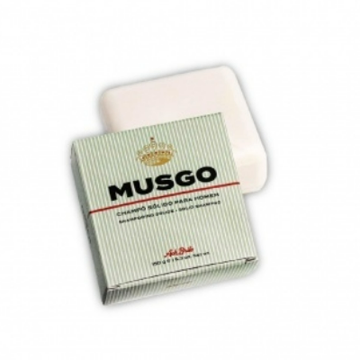 Ach. Brito - Champô Sólido para Homem Musgo Sabonete sólido MUSGO com caixa riscada verde e branco e texto preto