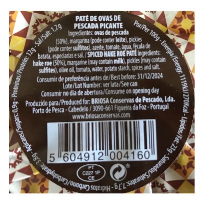 Briosa Gourmet - Paté de Ovas de Pescada Picante