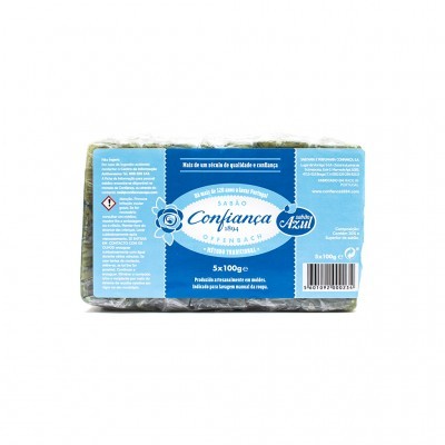 Pacote de sabonetes Sabão Confiança Offenbach Azul com 5 unidades