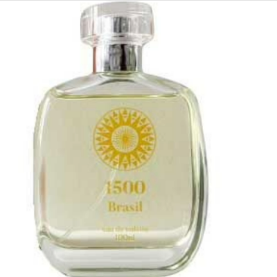 Frasco de perfume transparente 1500 Brasil 100 ml com tampa transparente