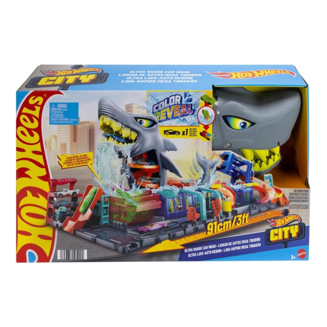 Hot Wheels City Tunel de Lavagem com Tubarão