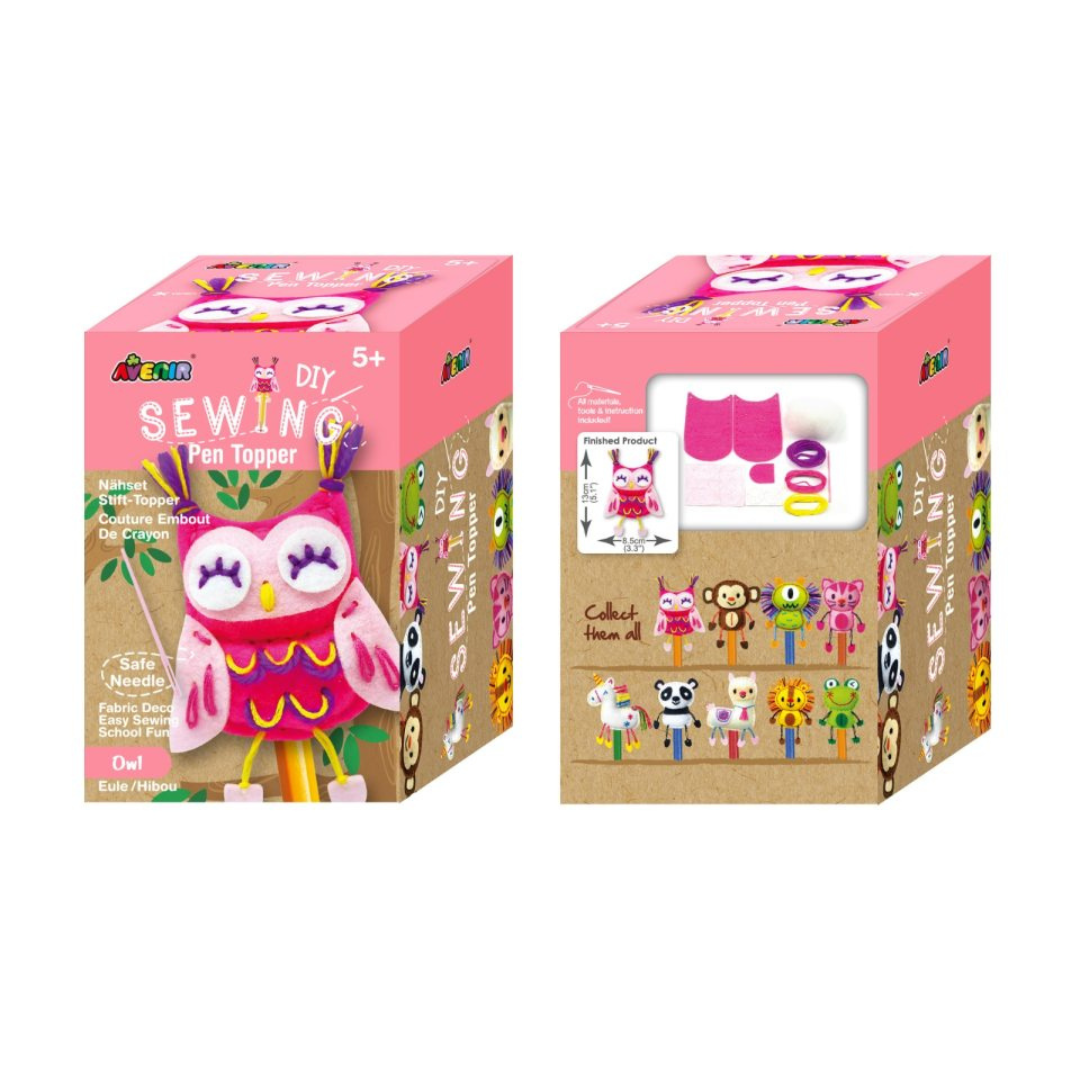Cópia de Topper de costura para lápis DIY - Coruja