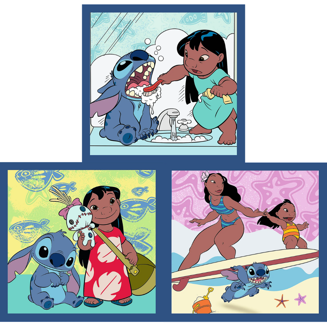 Puzzle 3 em 1 Lilo & Stitch