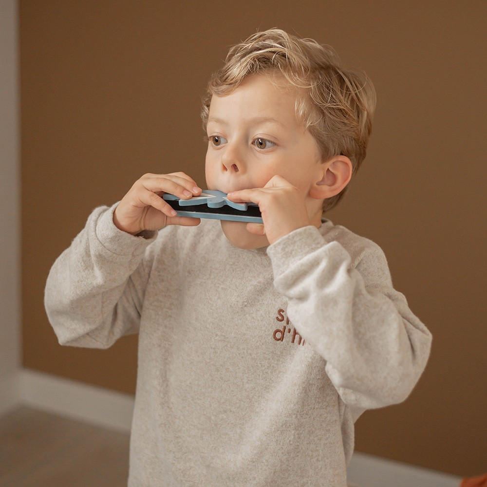 Harmónica em madeira Azul