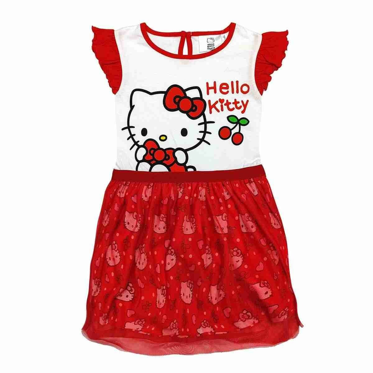 Vestido tule Hello Kitty 3-7 anos