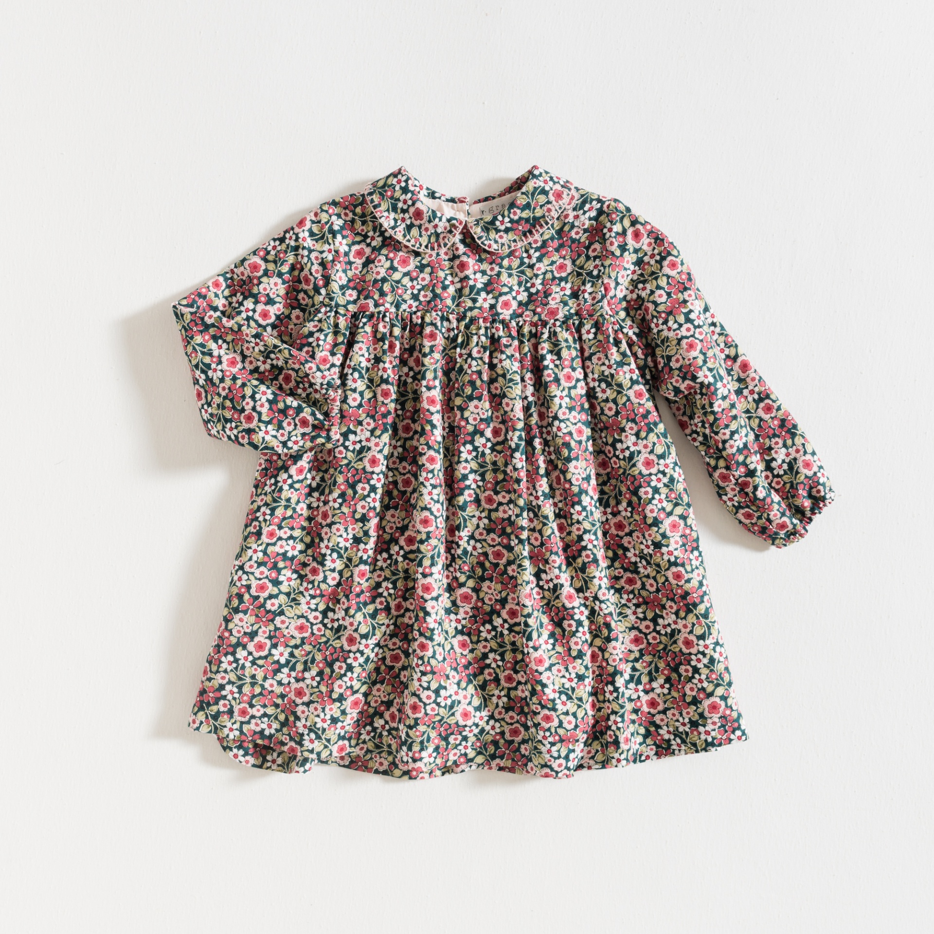 Vestido Marsala rose flowers 2-6 anos